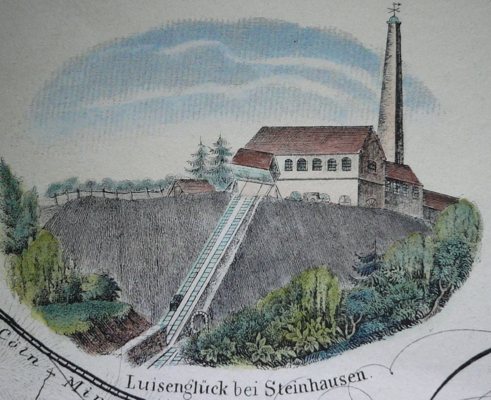 Historische Grafik der Zeche Louisenglück