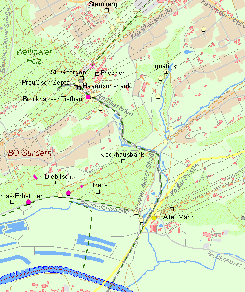 Karte Zeche Carl-Friedrich-Erbstollen
