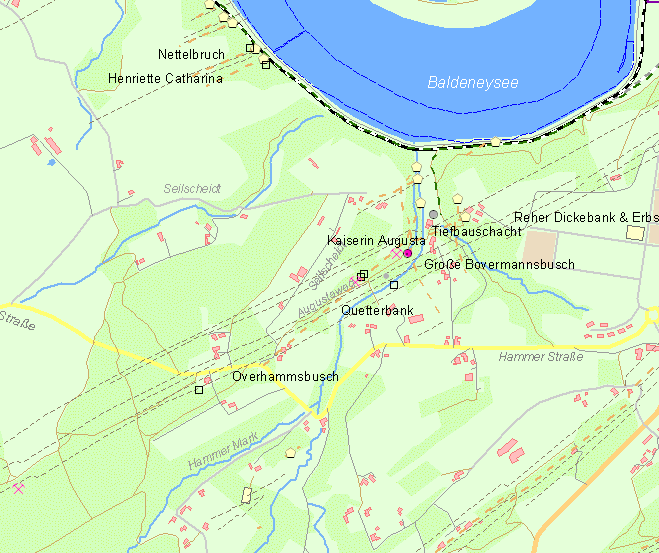 Karte Zeche Kaiserin Augusta