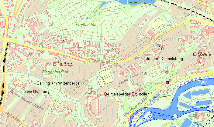 Aktuelle Karte Zeche Johann Deimelsberg