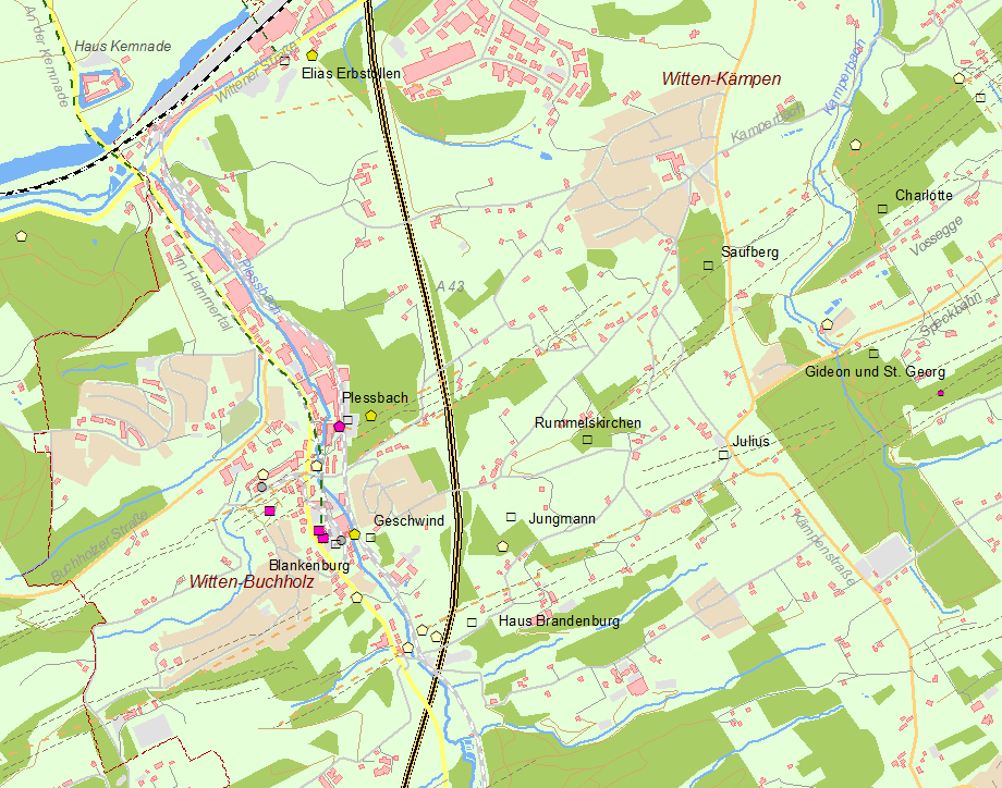 Karte Zeche Blankenburg