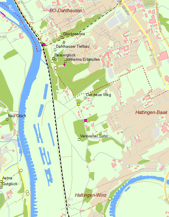 Karte Hattingen-Winz