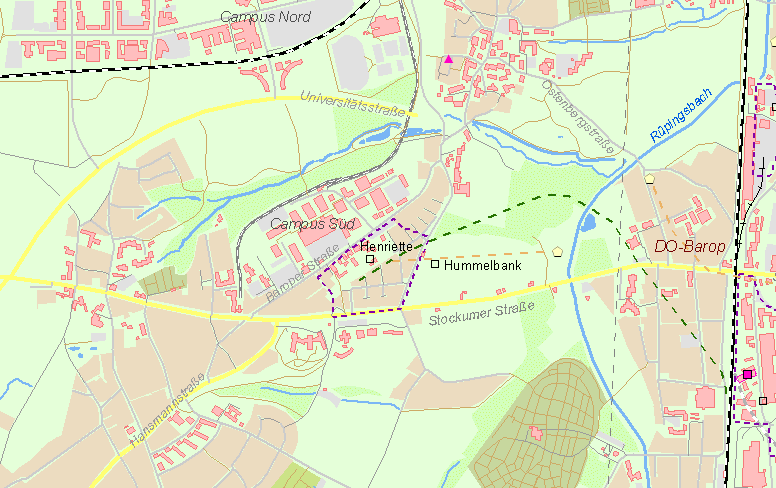 Karte Zeche Hummelbank