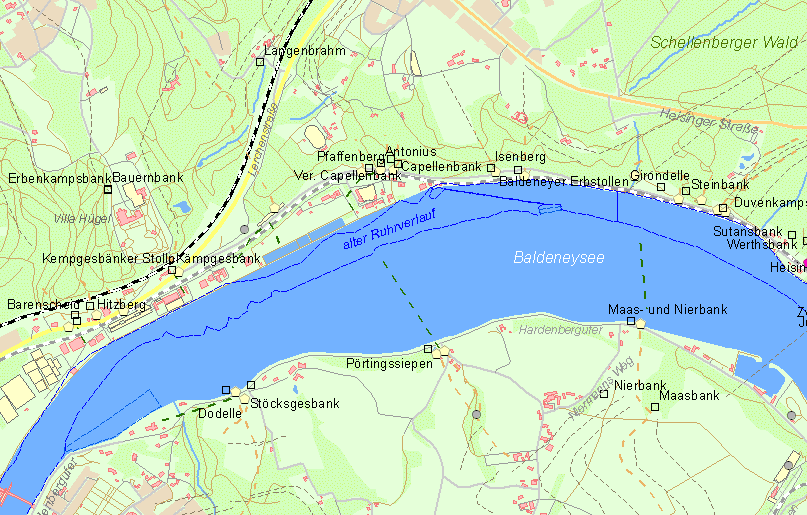 Karte Baldeneysee-West