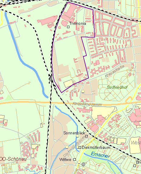 Aktuelle Karte Zeche Diekmüllerbaum