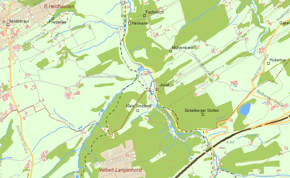 Historische Karte Oberhesper