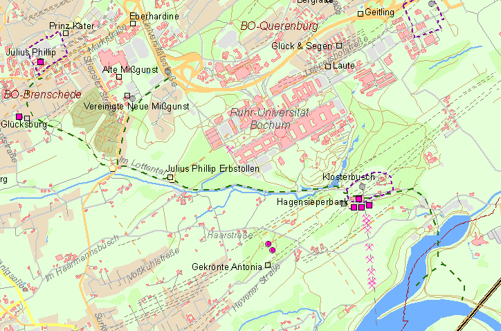 Karte Glücksburger Pferdebahn