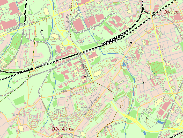 Aktuelle Karte Kohlenweg Bochum-Hattingen