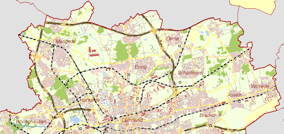Aktuelle Karte Dortmunder Norden