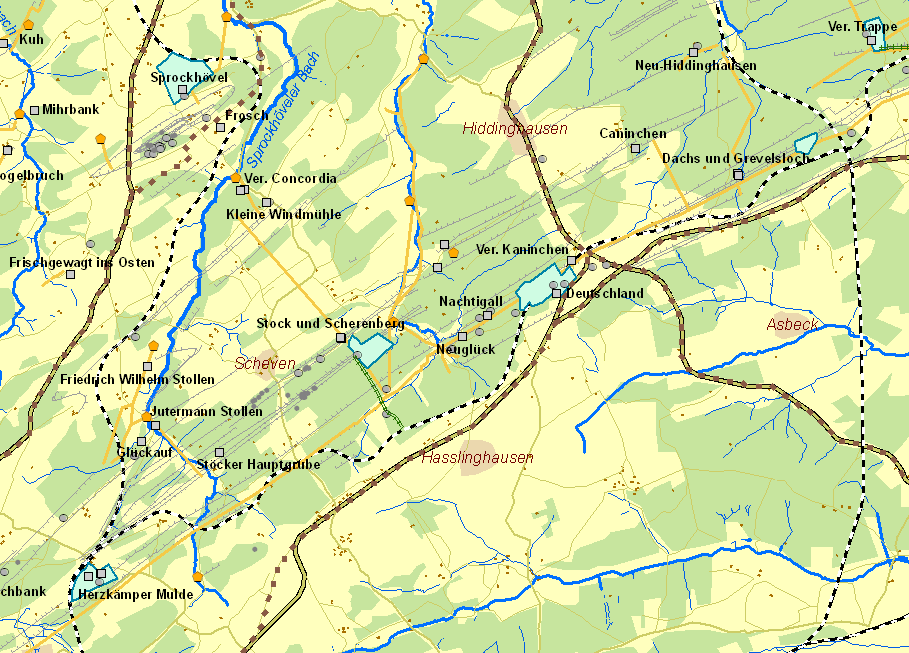 Historische Karte Zeche Deutschland