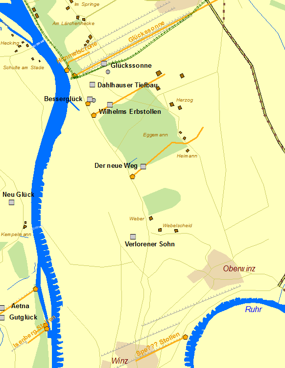 Historische Karte Oberwinz