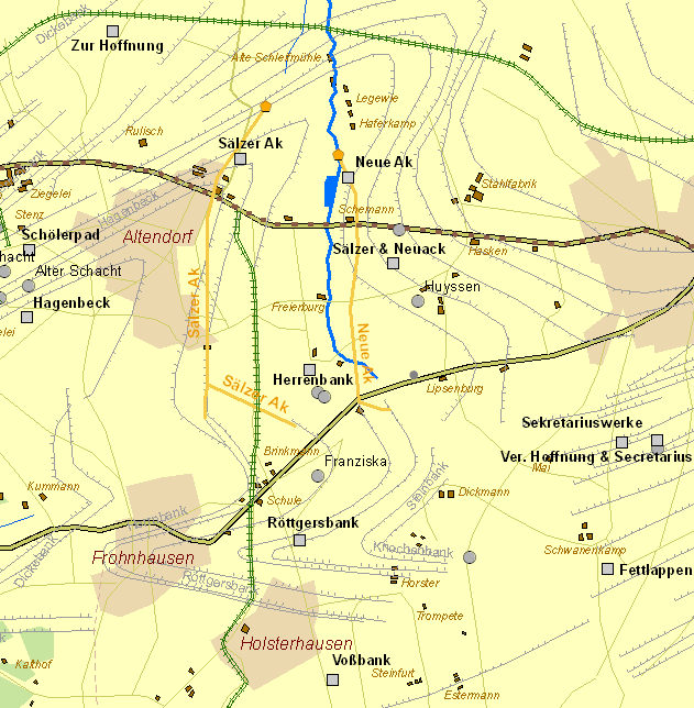 Historische Karte Zeche Sälzer Ak