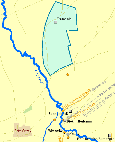 Historische Karte Zeche Diekmüllerbaum