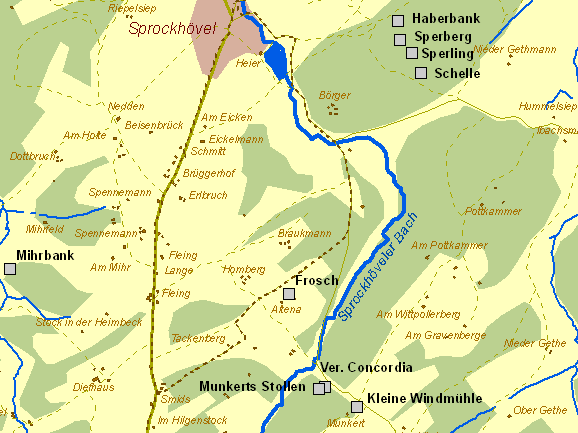 Historische Karte Sprockhövel