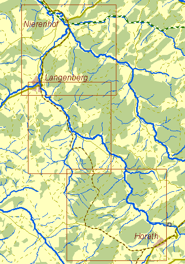 Historische Karte Kohlenweg von Nierenhof nach Horath