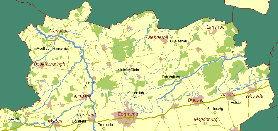 Historische Karte Dortmunder Norden