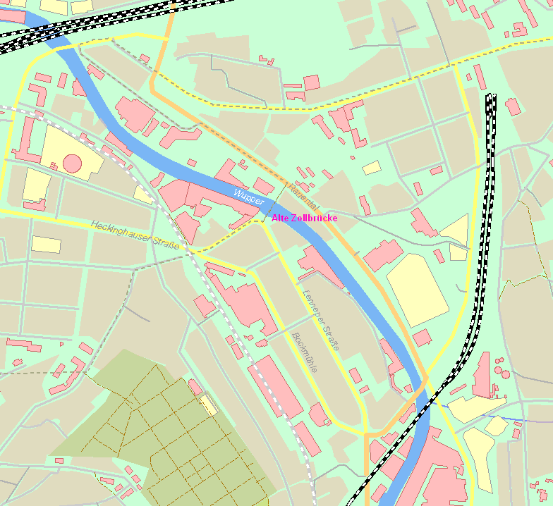 Umgebungskarte Zollbrücke Heckinghausen