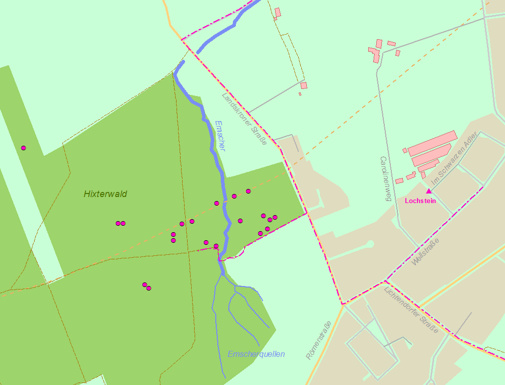 Umgebungskarte Hixterwald